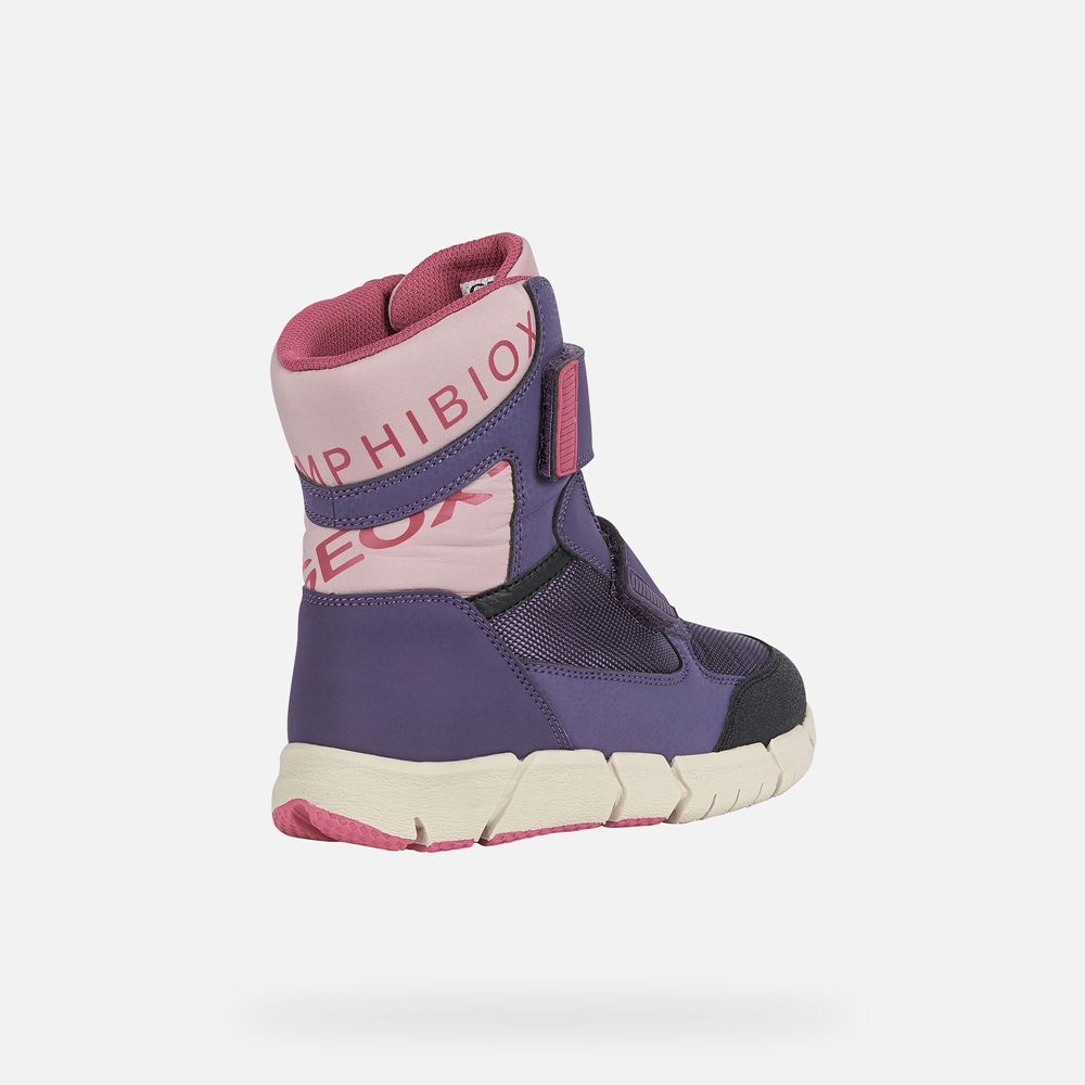 Geox Kiz Çocuk Ankle Bot Koyu Mor/Pembe - Flexyper Abx - QMA-153069